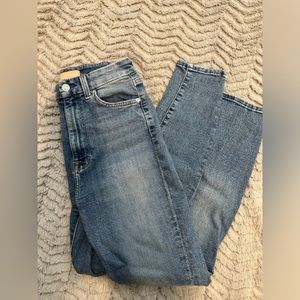 7 For All Mankind high rise skinny jeans